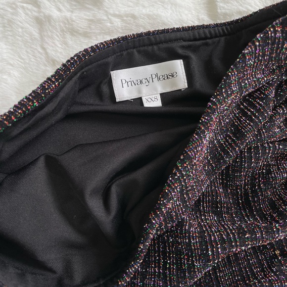 LIKE NEW PRIVACY PLEASE SPARKLY MIMI SKIRT XXS - Picture 2 of 5